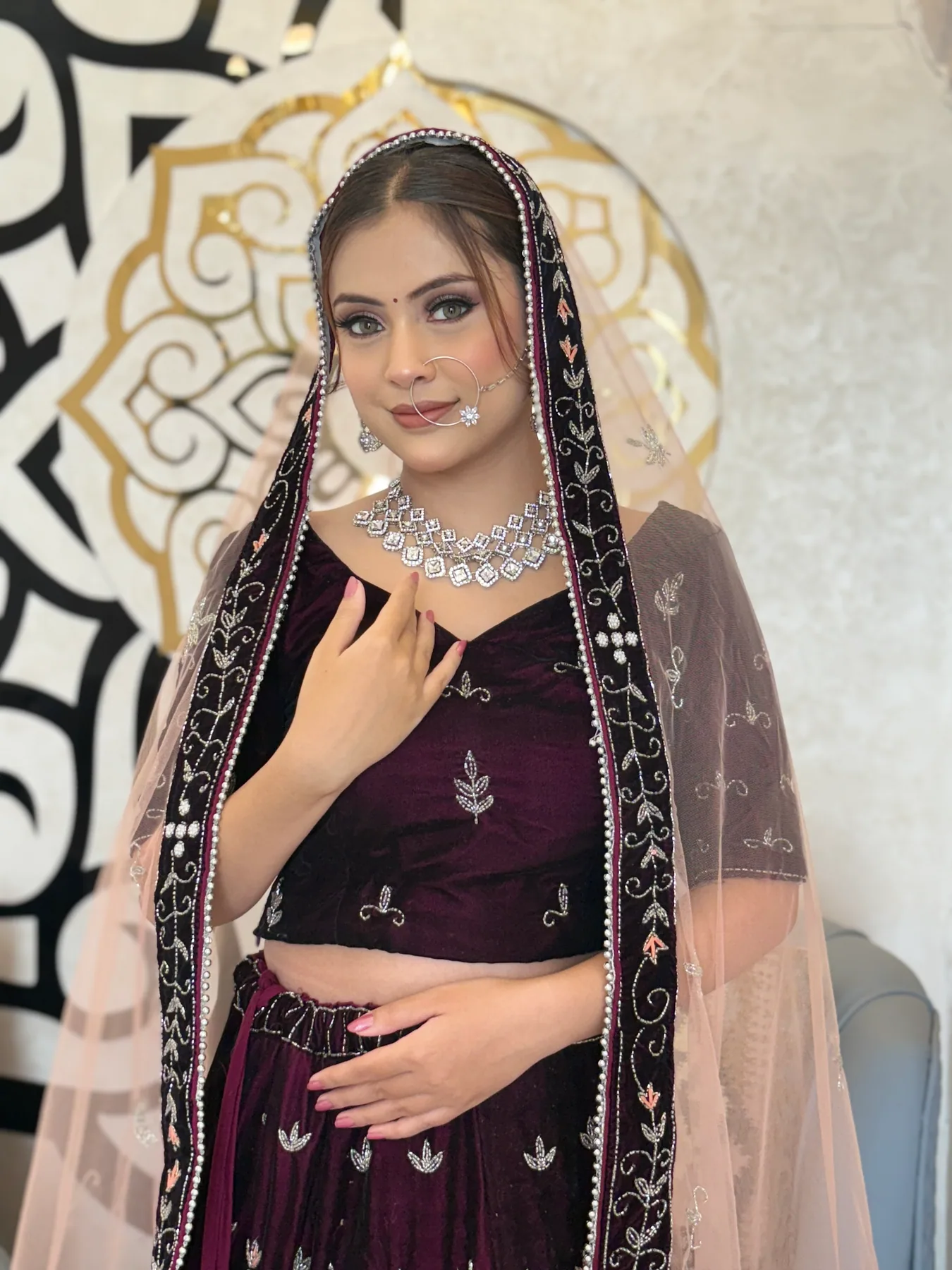 Bridal makeup portrait for Priyanshi
